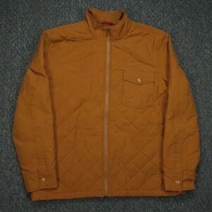 Untuckit Jacket Mens Extra Large Orange‎ Full Zip Water Resistant Quilted Marty